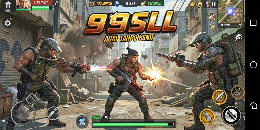 Tangkapan layar gameplay menegangkan dari 99SLL.
