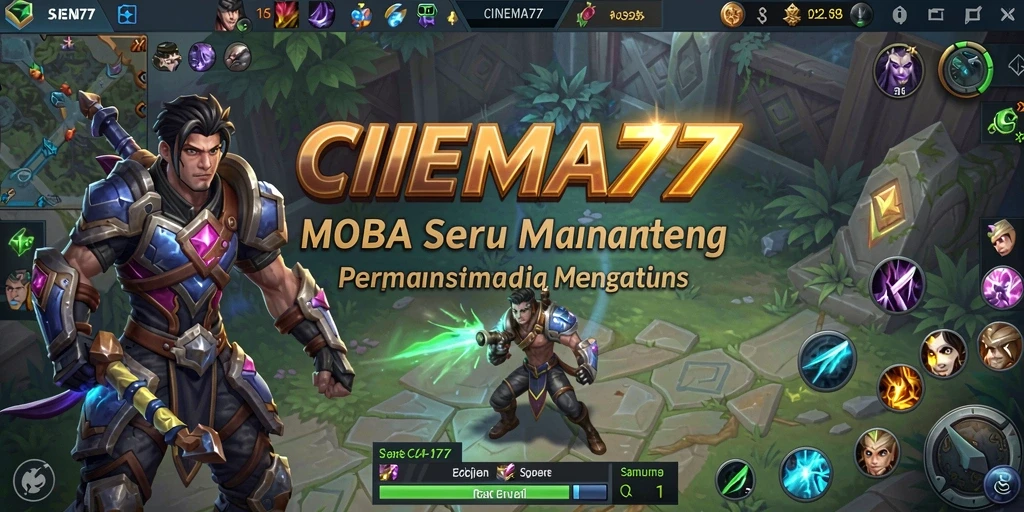 Gameplay seru di CINEMA77 dengan aksi MOBA yang intens.