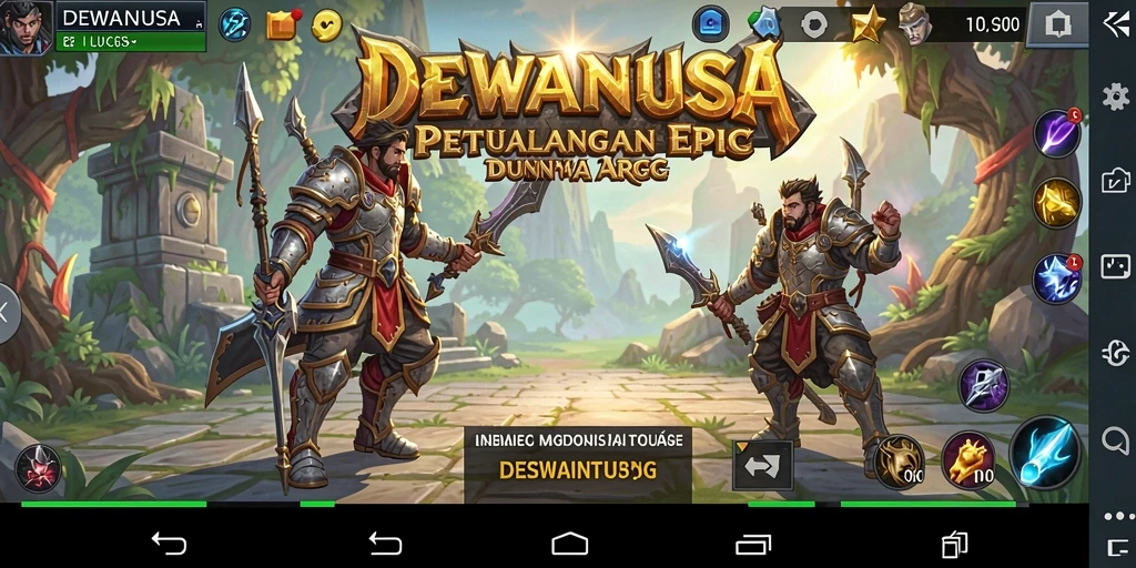 Tangkapan layar gameplay DEWANUSA yang menunjukkan aksi pertarungan yang intens.