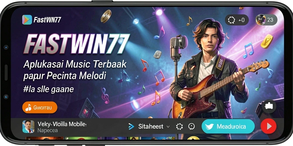 Screenshot utama FASTWIN77 menampilkan gameplay interaktif musik yang mengasyikkan.