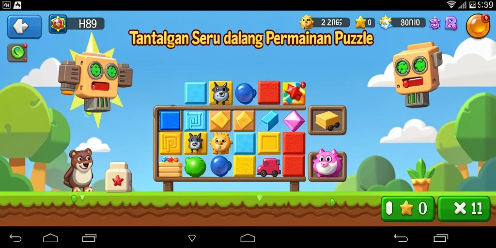 Tangkapan layar H89 menampilkan gameplay Puzzle yang menarik dan penuh tantangan.
