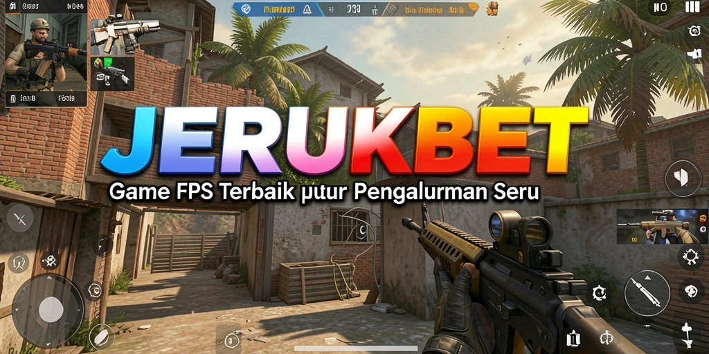 Screenshot gameplay JERUKBET menunjukkan aksi tembak-menembak yang seru.