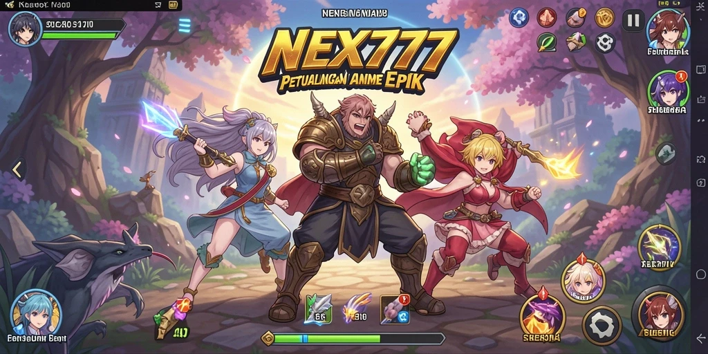 Gameplay NEX777 yang penuh aksi dan karakter anime yang menarik.