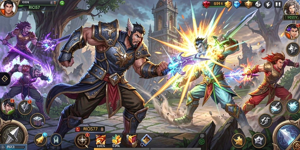 Tampilan gameplay RICIS77 yang mendebarkan dan penuh aksi.