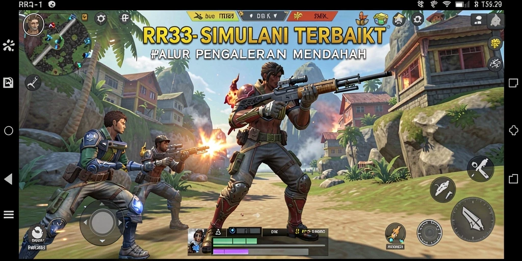 Tangkapan layar dari gameplay <strong>RR33</strong> menunjukkan grafik yang indah dan interaksi karakter.