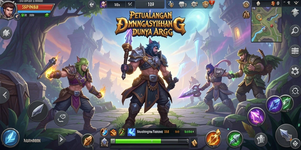 Menampilkan aksi seru dari gameplay ARPG SPIN88.