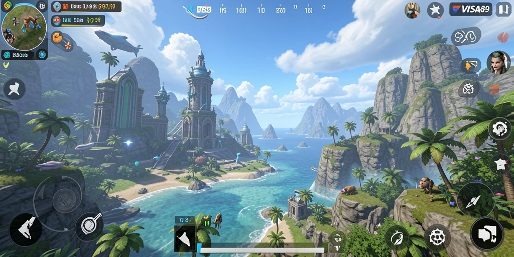 Gameplay seru di dunia terbuka yang luas dan dinamis.