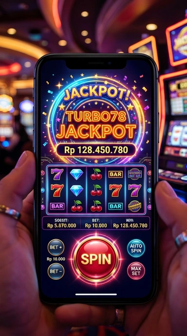 Tampilan beranda aplikasi turbo78 yang menarik.